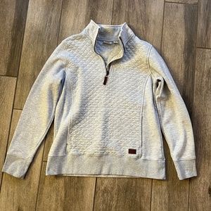 LL Bean Quilted Sweatshirt 1/4 Zip Pullover Long Sleeve Women's Regular